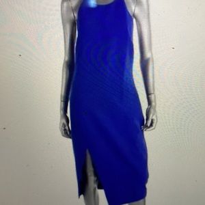 Bardot Blue side slit dress